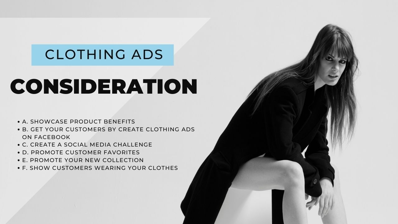 Consideration for clothing ads