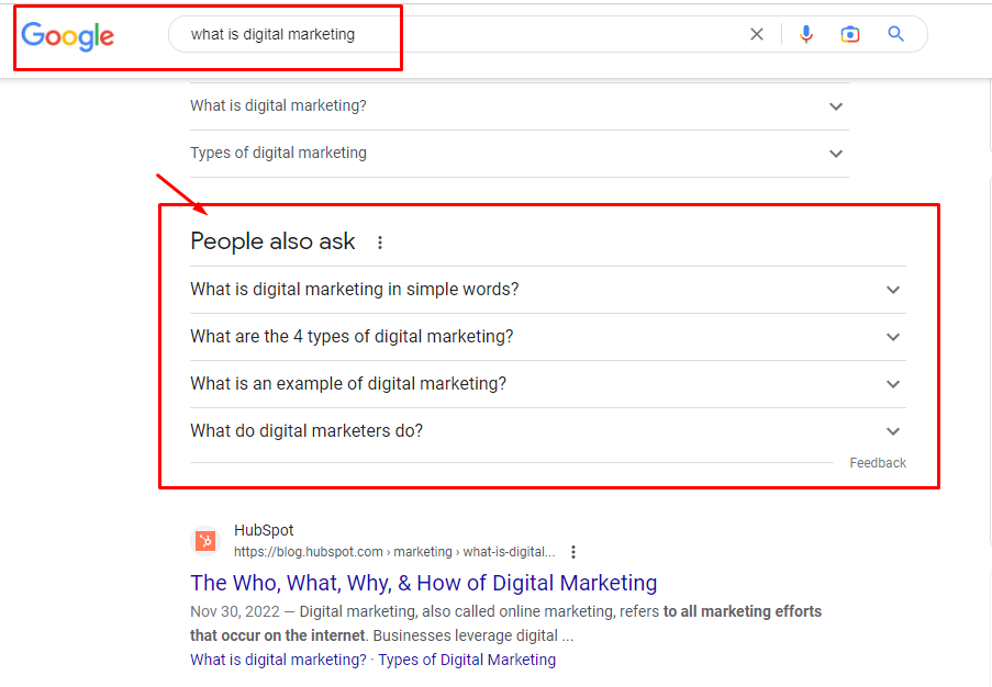 people also search for keywords