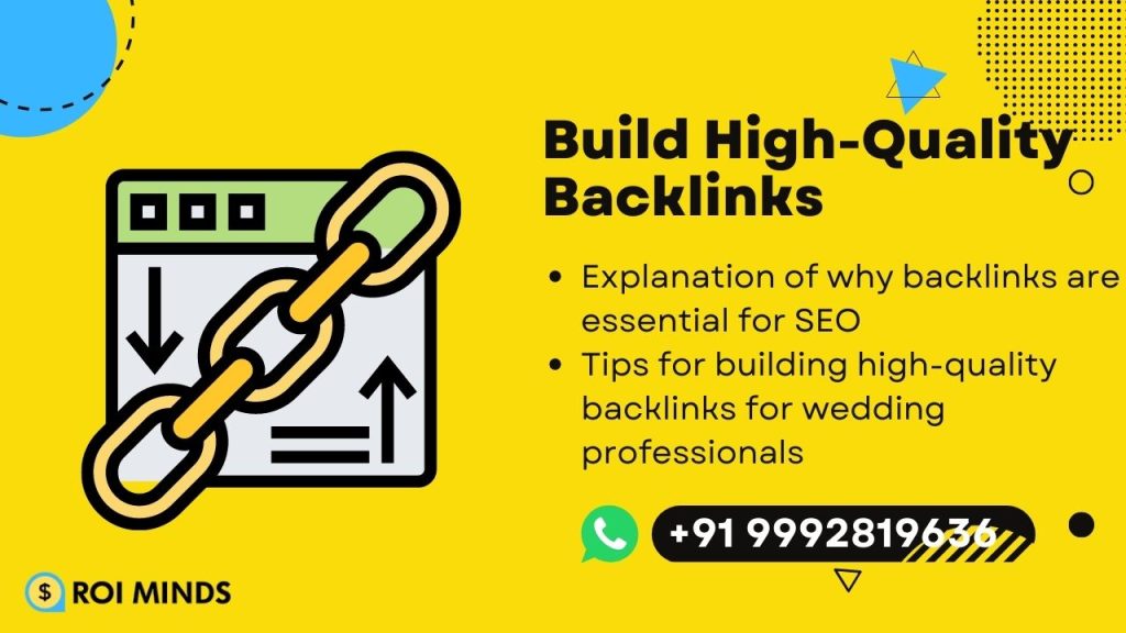 backlinks for wedding professional website