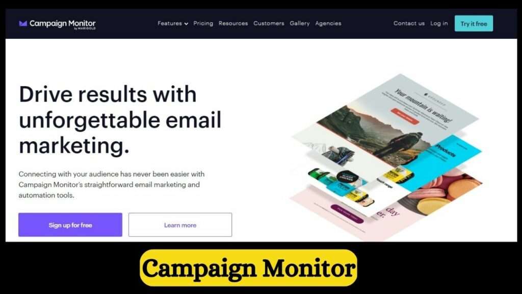 Campaign Monitor cloud based email marketing software