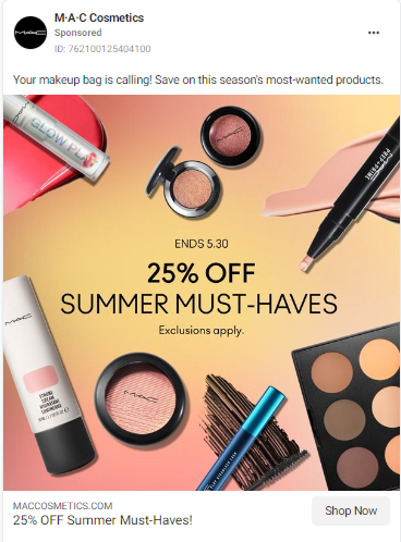 M·A·C Cosmetics fb ads