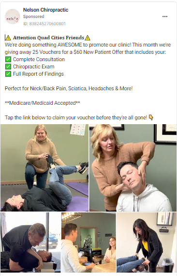Chiropractic Clinic Ad Copy