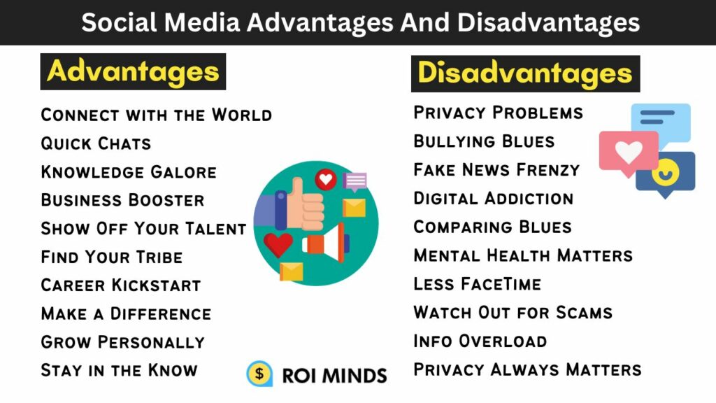list of advantages and disadvantages of social media