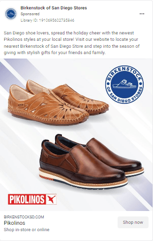 Birkenstock Shoe Ad Example
