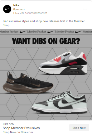 Nike Shoe Ad Example