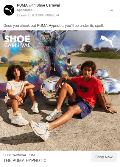 Puma Shoe Ad Example