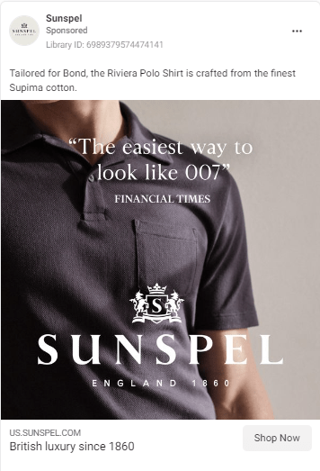 Sunspel Ad Example