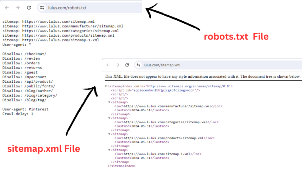 XML Sitemap & Robots.txt File Examples
